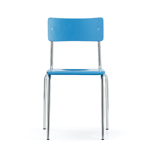 Comeback 041 ChairLight Blue Stained Beech/Chrome Frame (0404) 