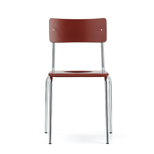 Comeback 041 ChairRed Stained Beech/Chrome Frame (0404) 