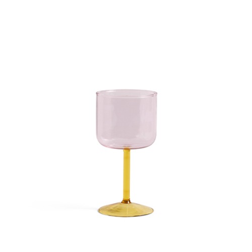 Tint Wine Glass Set of 2 (541224)틴트 와인 글래스 2개 한세트핑크 앤 옐로우  6월 말 입고예정