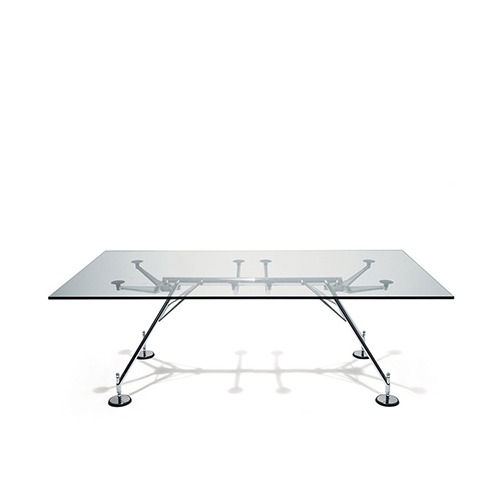 Nomos Table 1600노모스 테이블 1600글라스 탑(이태리유리 상판 1.6T) / 크롬 베이스