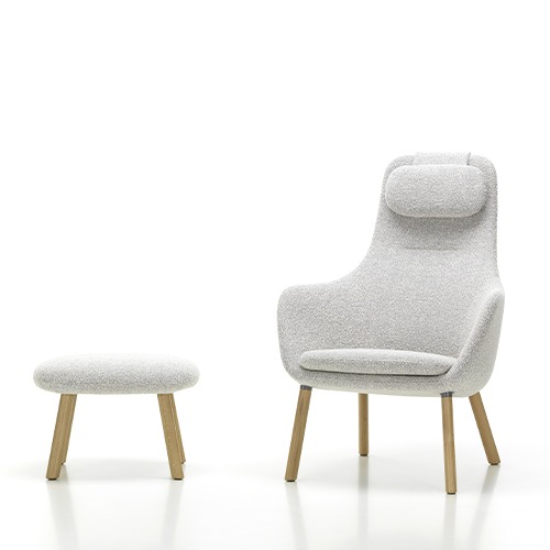 HAL Lounge Chair (w.loose seat cushion) + Ottoman할 라운지 체어 + 오토만 증정그레이 / 네추럴 오크 (44048400)