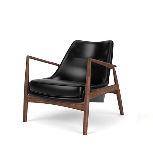 The Seal Lounge Chair, Low Back Uph. 1226005 PC1L더 실 라운지 체어 로우백블랙/월넛주문 후 4개월 소요