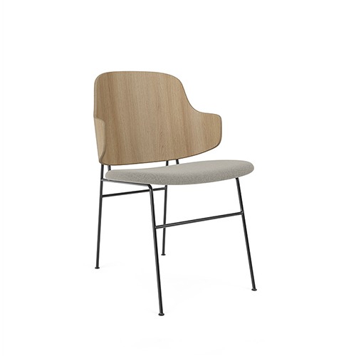 Penguin Dining Chair Seat Uph펭귄 다이닝 체어Re-wool #218 /내추럴 오크/블랙 스틸(1200001 PC1T)