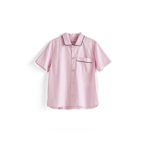 Outline Pyjama Short Sleeve Shirt S/M아웃라인 파자마 숏 슬리브 셔츠 S/M소프트 핑크(AD106-D012-AB93)