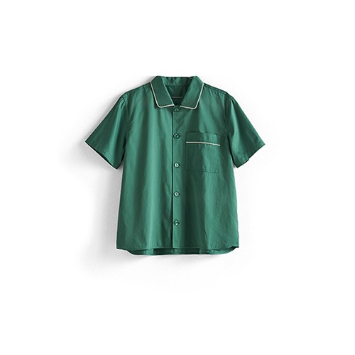 Outline Pyjama Short Sleeve Shirt S/M아웃라인 파자마 숏 슬리브 셔츠 S/M에메랄드 그린(AD106-D012-AF93)